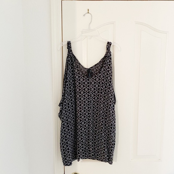 She Said Tops - She Said... Black and Gray Print Tank Top